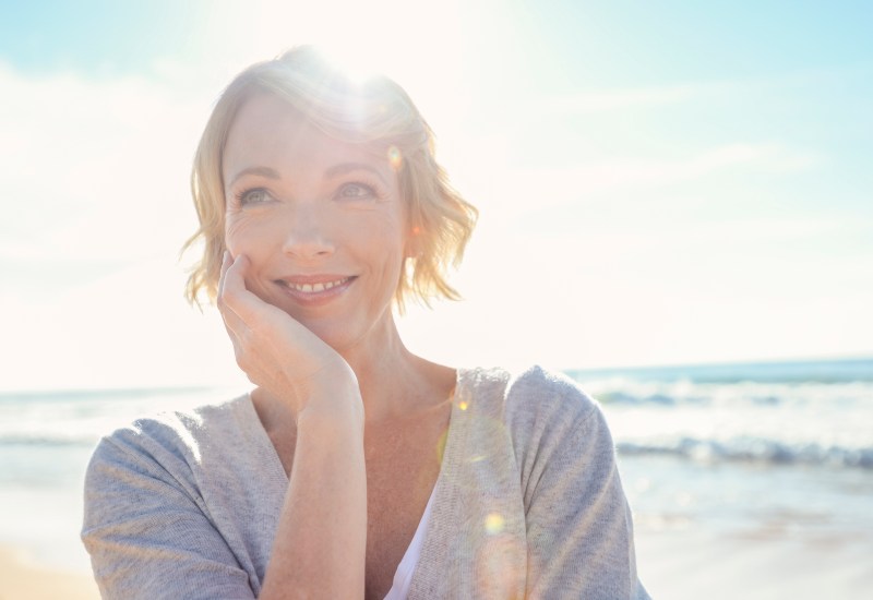Mature Woman Portrait on Beach