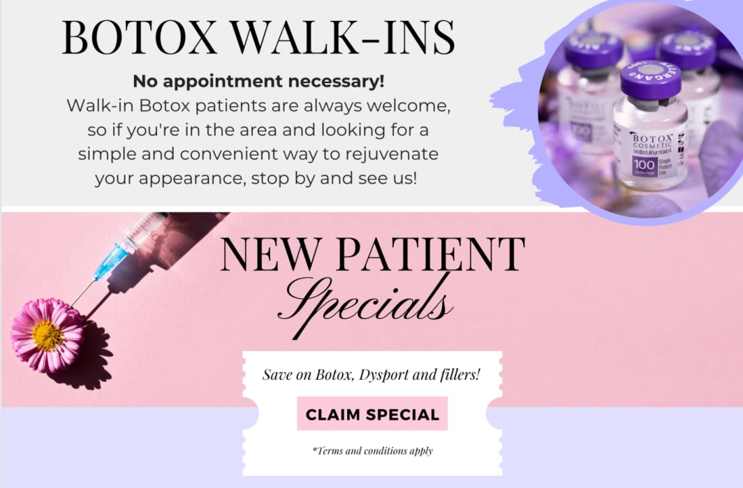 Botox walk-ins and new patient specials at EpiCentre Skin Care & Laser Center